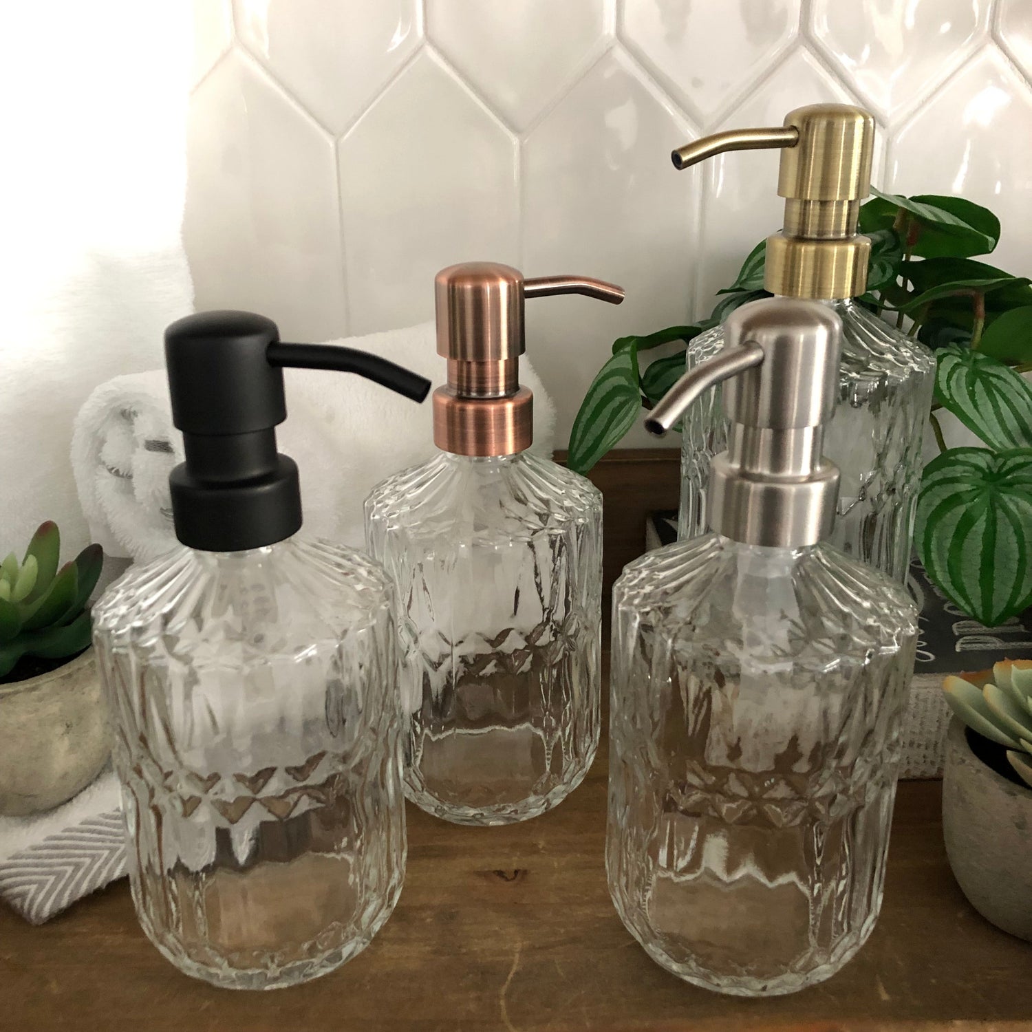 Glass Soap Dispensers