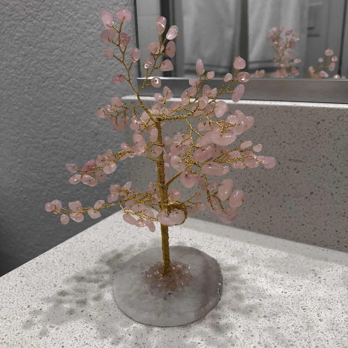 Rose Quartz Crystal Tree – Curated Gift for Love, Kindness, elegant Home Décor