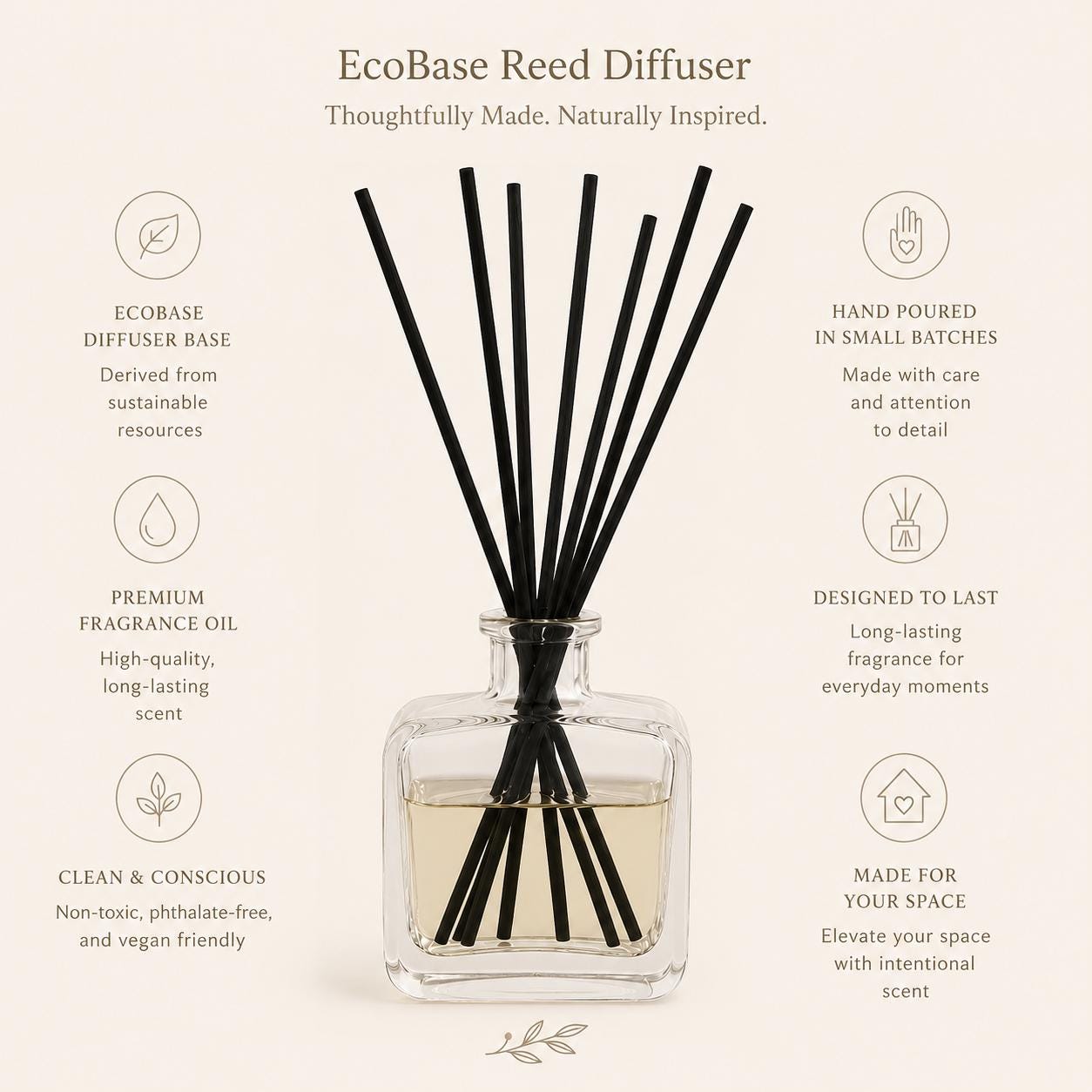 Dock at Sunset Reed Diffuser | Birch Wood, Sandalwood & Soft Musk | Eco-Friendly Home Fragrance