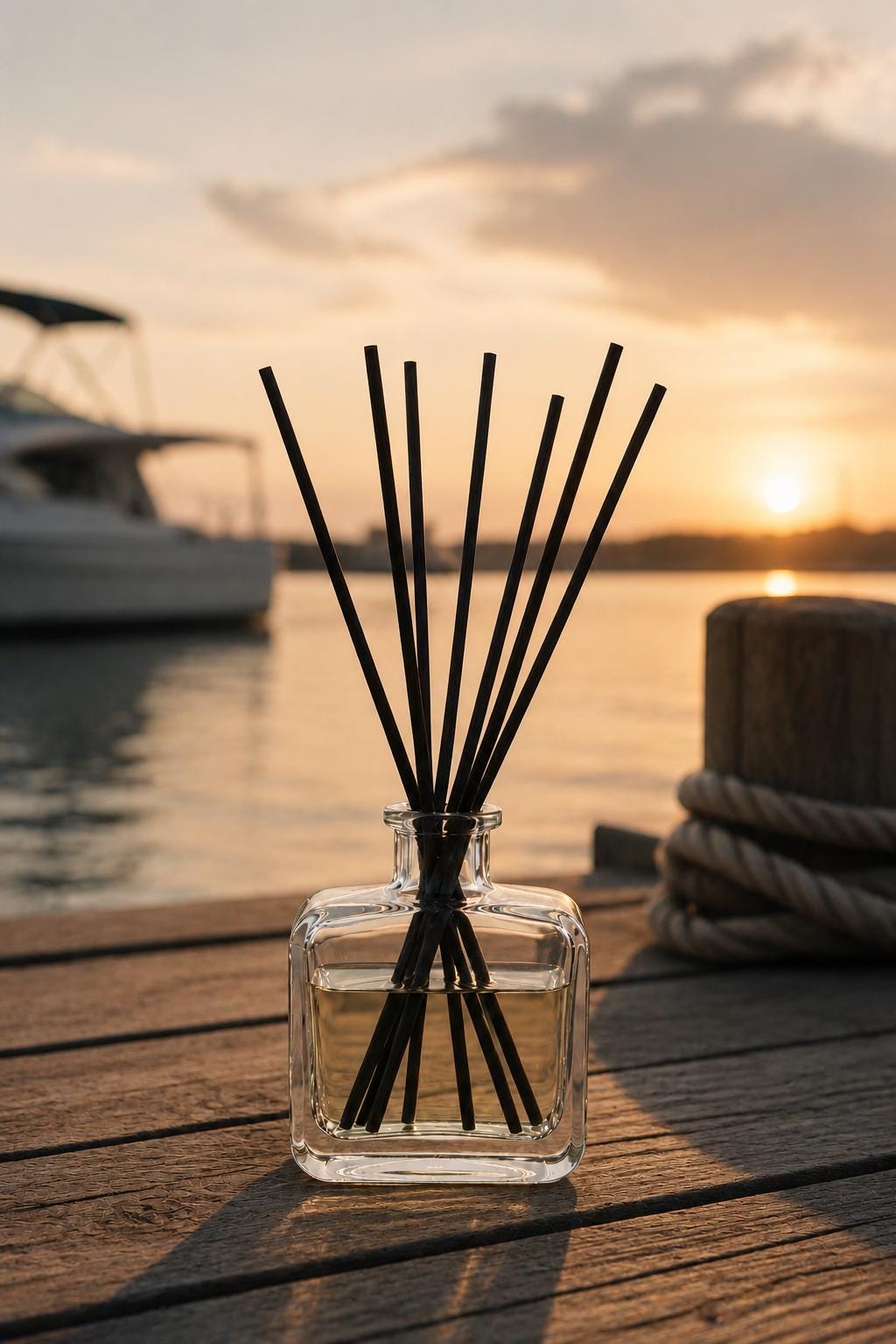 Dock at Sunset Reed Diffuser | Birch Wood, Sandalwood & Soft Musk | Eco-Friendly Home Fragrance