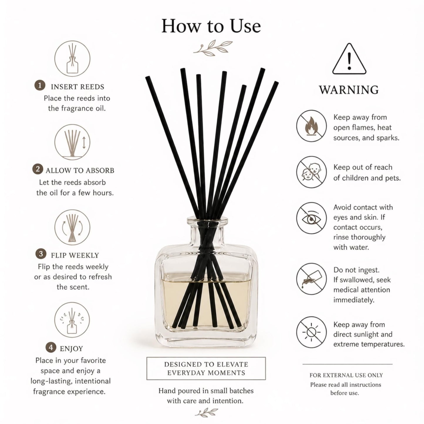 Housewarming Reed Diffuser – Vanilla Cake, Buttercream, Bourbon Sugar Home Fragrance