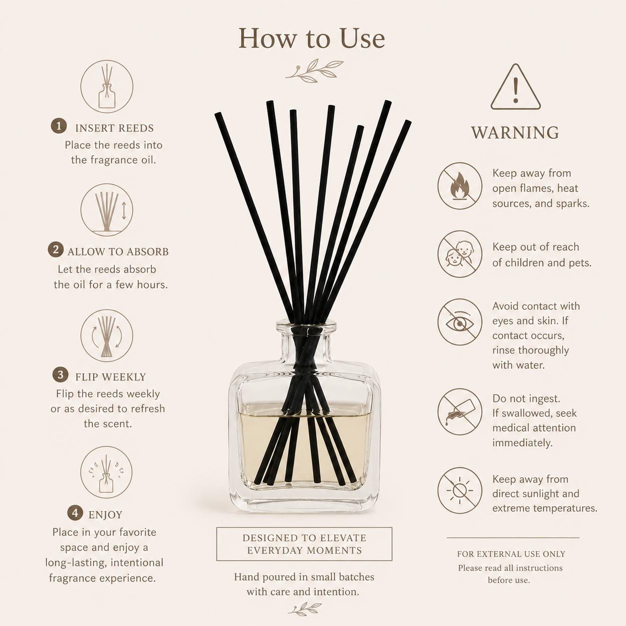 Dock at Sunset Reed Diffuser | Birch Wood, Sandalwood & Soft Musk | Eco-Friendly Home Fragrance