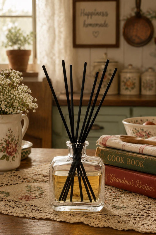 Mom’s Kitchen Reed Diffuser – Buttercream, Vanilla Cake, Bourbon Sugar Home Fragrance