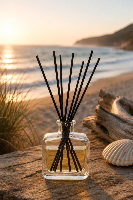 Beach Day Reed Diffuser – Sea Salt, Eucalyptus, Ocean Air Home Fragrance